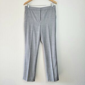 THEORY 100% Wool Heather Gray Mélange Sleek Flannel Dress Pants sz 8 N0801205